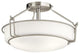 Semi Flush 3-Light, Brushed Nickel