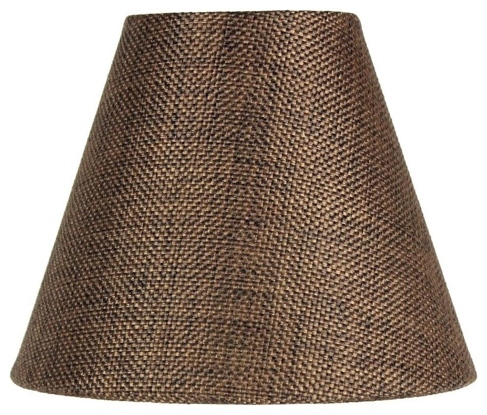 Parchment Chandelier Candle, Chocolate Burlap