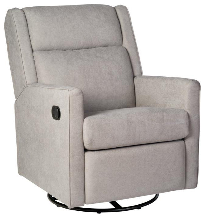 Cash Swivel Glider Rocker Recliner Chair, Light Gray