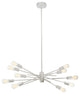 10 Light Incandescent Horizontal Pendant Matte White Finish