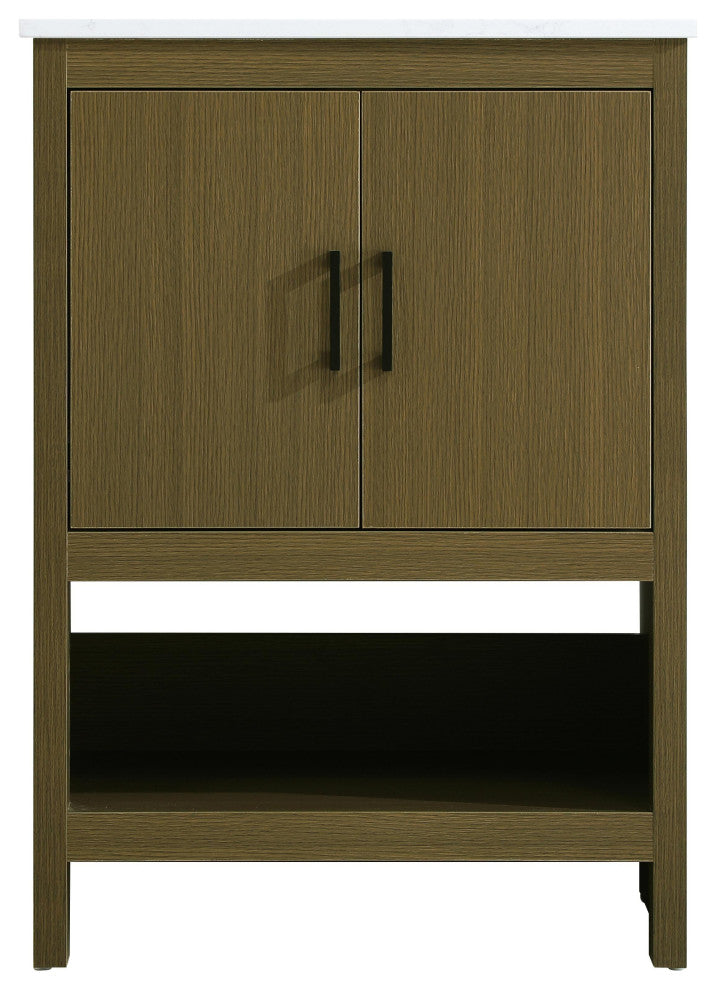 Home Living 24" Single Bathroom Vanity, Chestnut Brown