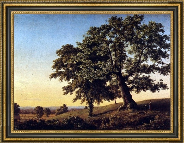 Frederic Edwin Church The Charter Oak Framed Premium Canvas Print, 18"x24"