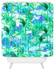 Amy Sia Palm Tree Blue Green Shower Curtain, 72"x69"