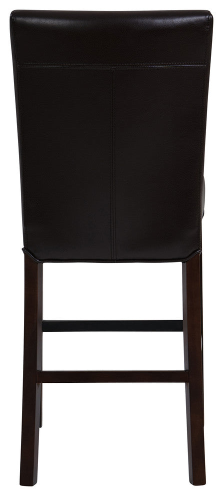 Milton Fabric Stool, Coffee Bean, Counter Stool, Bonded Leather