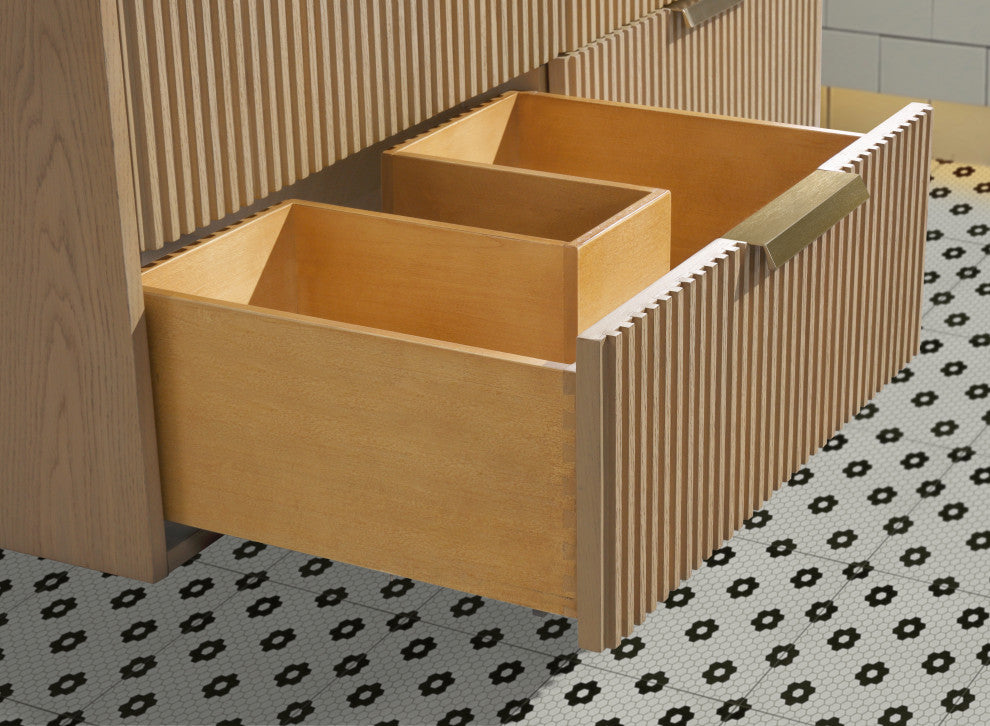 Ari Kitchen and Bath San Diego Bath Vanity, Oak, 55", Floating