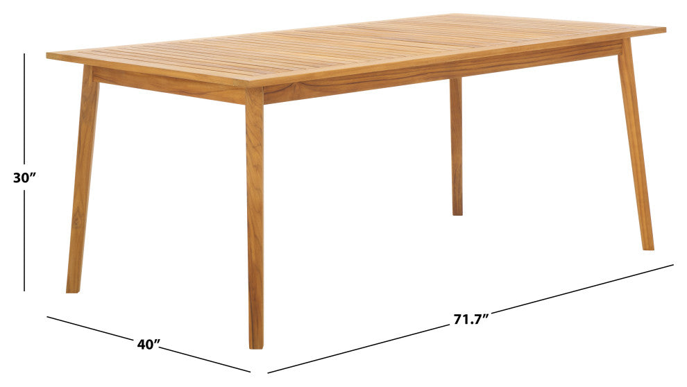Safavieh Couture Indoor-Outdoor Mayaguana Teak Dining Table, Natural