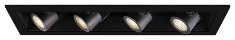 LED Precision Multiple Four-Light Trim, Black
