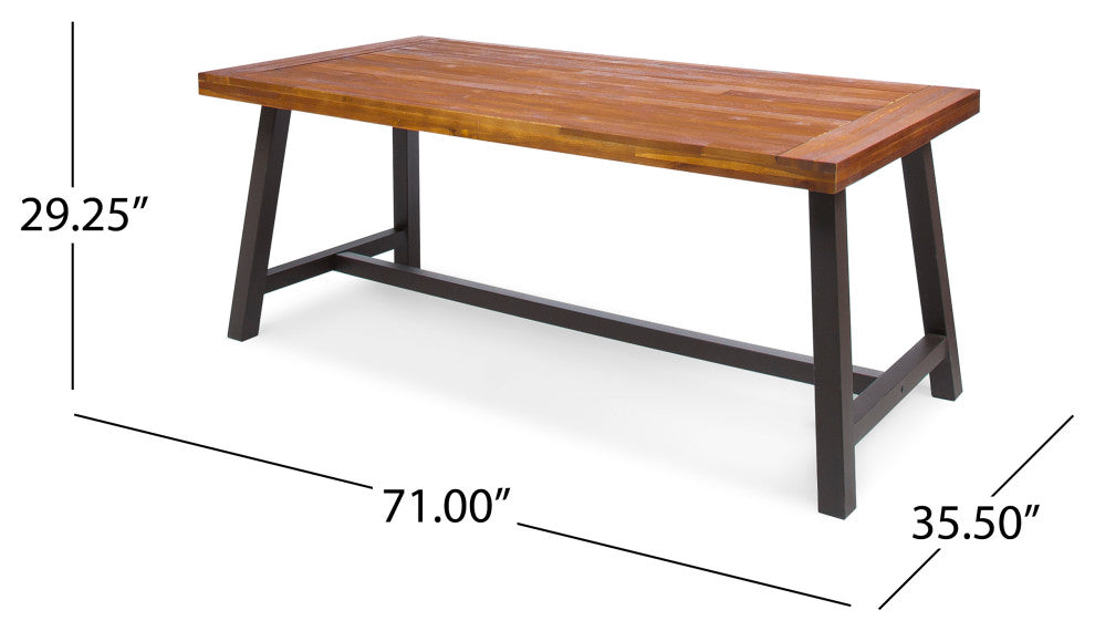 Carlisle Outdoor 3 Piece Acacia Wood Picnic Dining Set With Benches