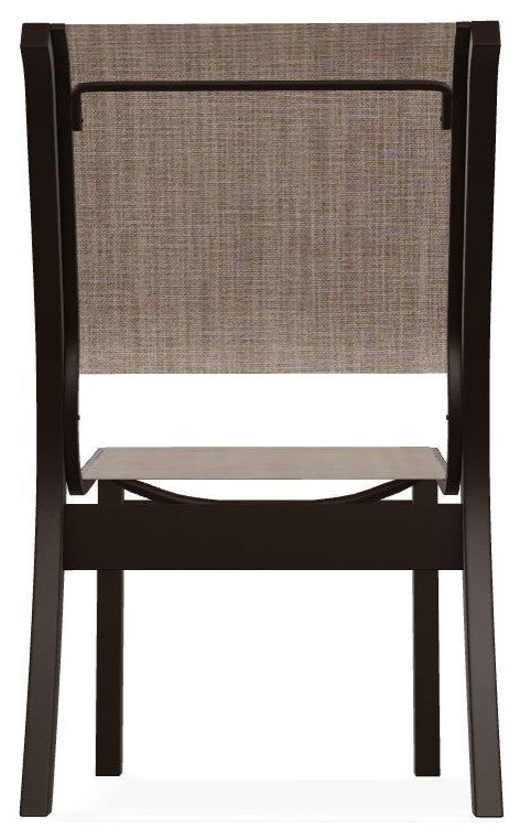 Leeward Sling Stackable Outdoor Dining Chair, Augustine Fennel/Kona