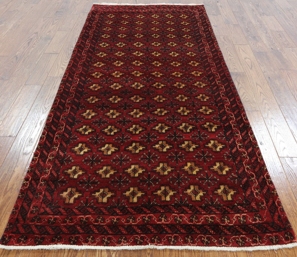 Oriental 4'x8 Persian Balouch Handmade Area Rug, W2360