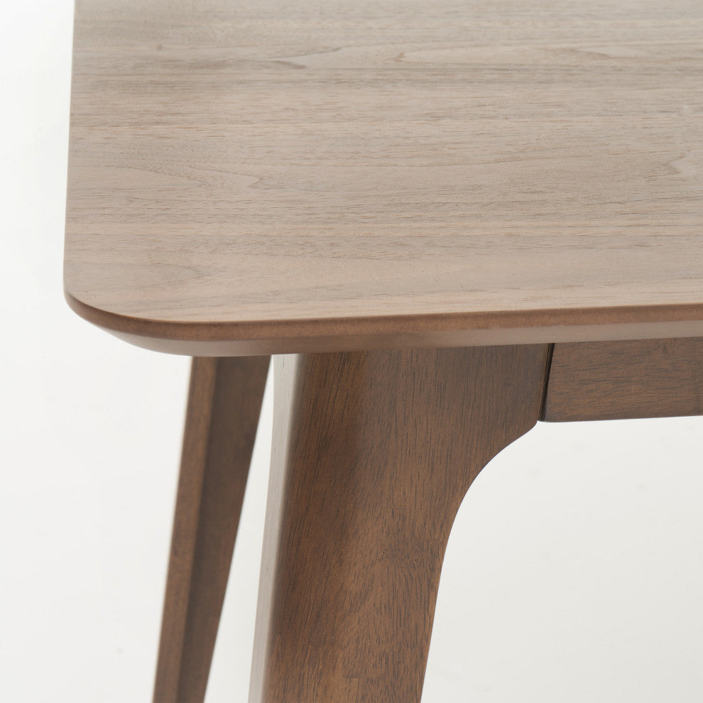 GDF Studio Elsinore Finished Wood Dining Table, Natural Walnut
