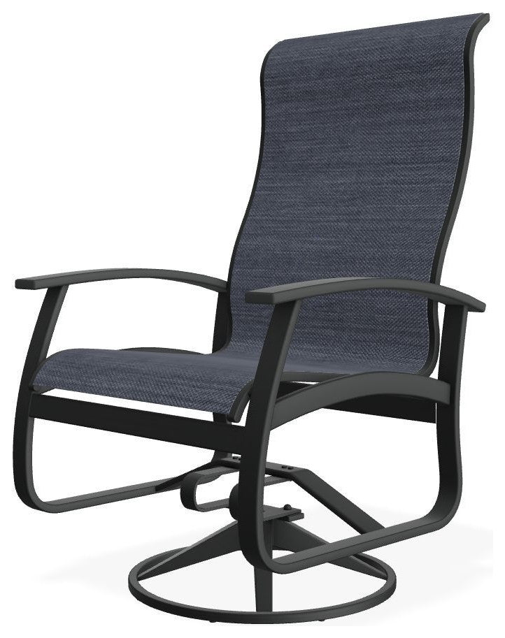 Belle Isle Sling Outdoor Swivel Rocker, Augustine Denim/Graphite