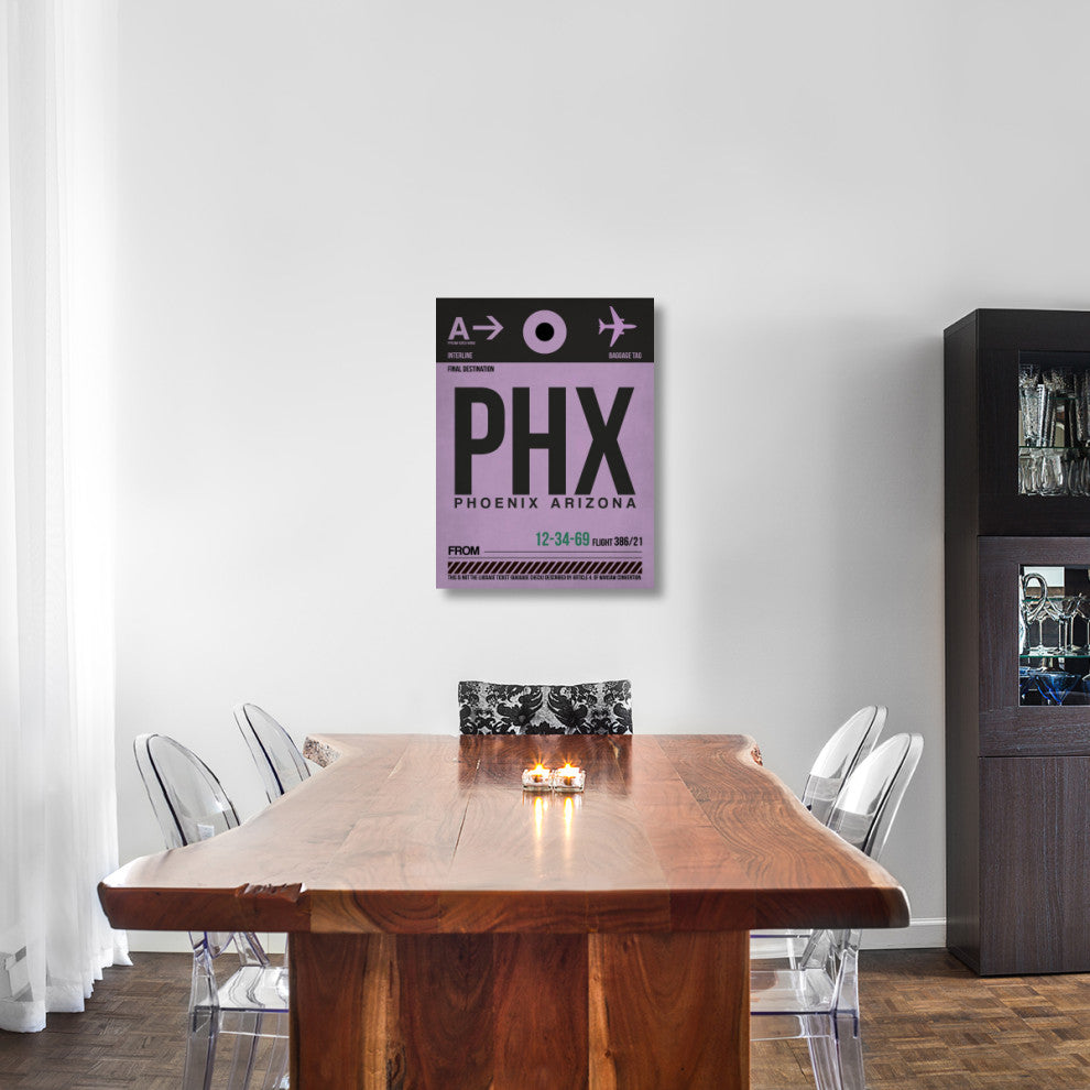 "PHX Phoenix Luggage Tag 1" Fine Art Print