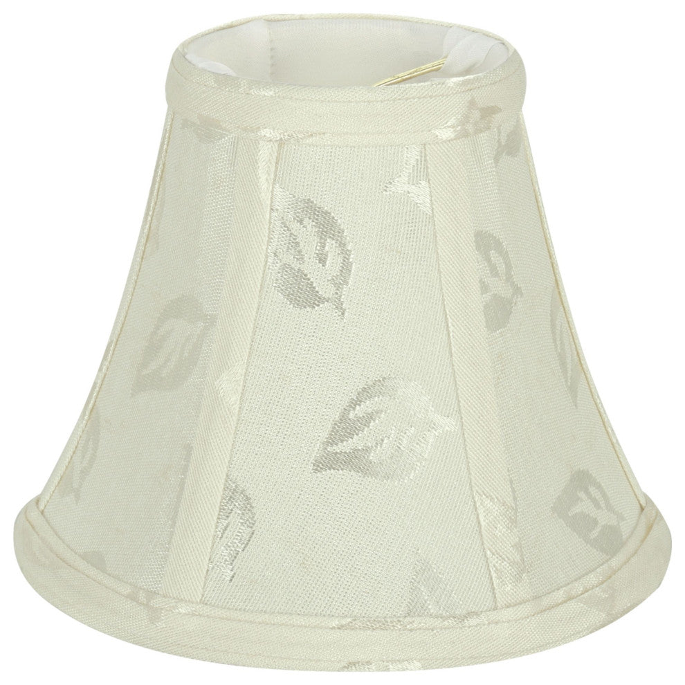 30052-9 Small Bell  Chandelier Clip On Lamp Shade Off White 3"x6"x5"