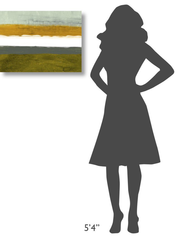 "Abstract Stripe Theme Yellow And White" Fine Art Print