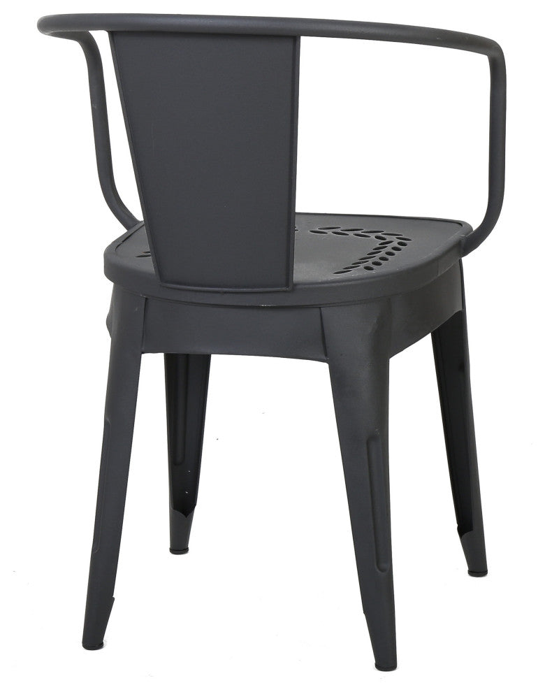 GDF Studio Tottenham Outdoor 3-Piece Black Iron Bistro Set