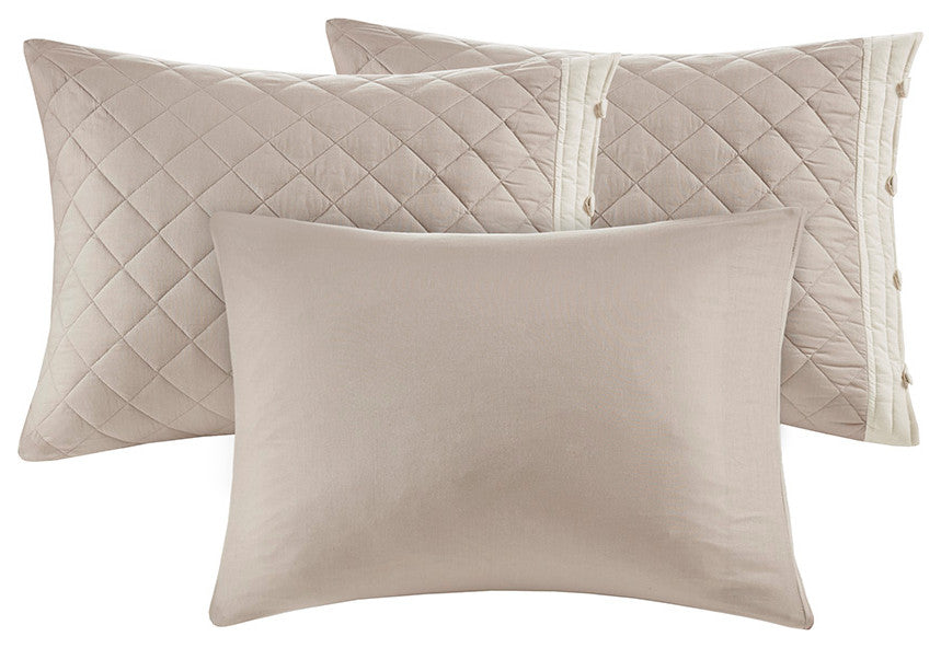 Madison Park Breanna 6 Piece Cotton Daybed Cover Set, Khaki