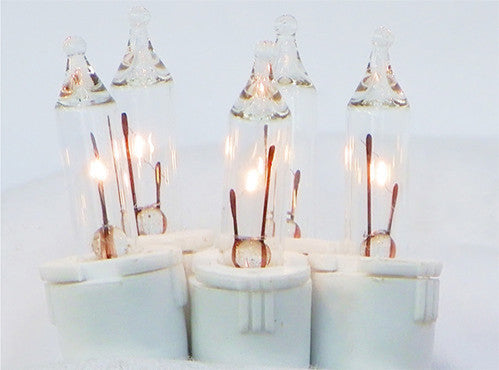 Clear Perm-O-Snap Mini Christmas Lights, White Wire, Set of 50