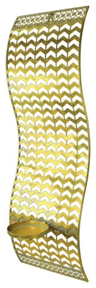 Metal Candle Holder, Gold