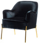 Nora Fabric Accent Chair, Black