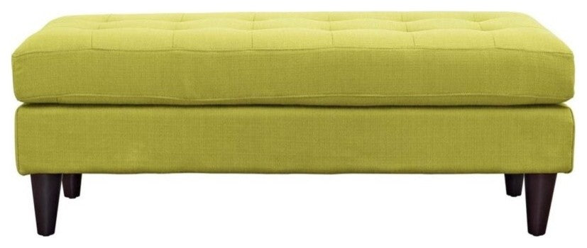 Modern Wheatgrass Empress Upholstered Fabric Bench