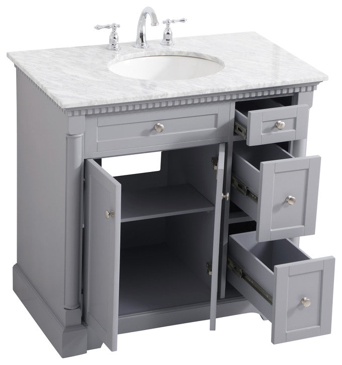 Home Living 36" Single Bathroom Vanity, Gray