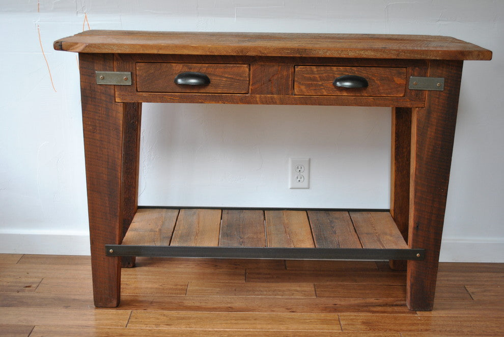Tall Side Table With 2 Drawers