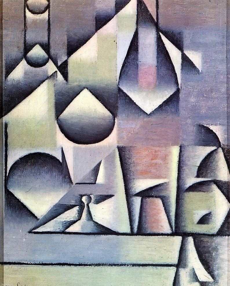 Juan Gris Bottle and Pitcher - 20" x 25" Premium Canvas Print