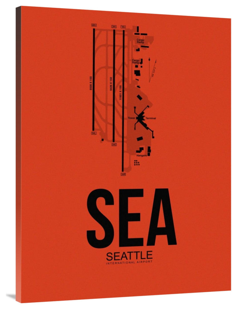 "SEA Seattle Airport Orange" Fine Art Print