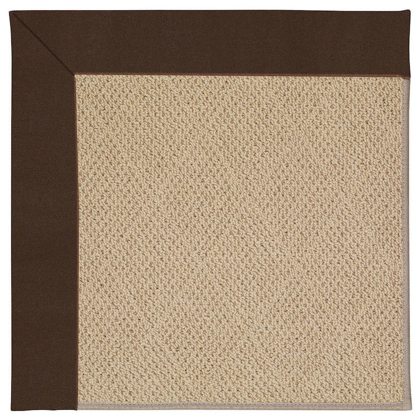 Zoe-Cane Wicker Machine Tufted Rectangle Rug, Brown, 2'6"x8' Runner