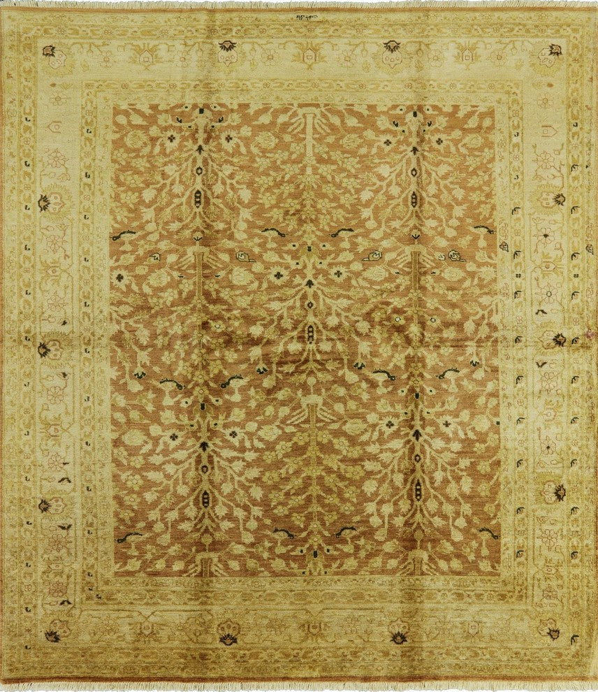 Signed Tree of Life Chobi Hand-Knotted Wool Oushak Rug, 8'x10'