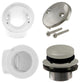 Tip Toe Sch. 40 PVC Plumber's Pack With 2-Hole Elbow, Satin Nickel