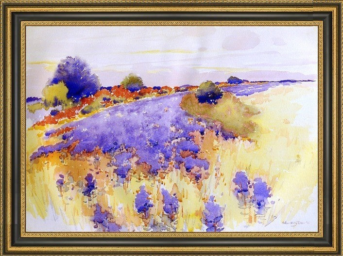 Arthur Wesley Dow Flowering Field  Framed Premium Canvas Print, 18"x27"