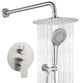 Complete Shower System With Rough-In Valve, Brushed Nickel