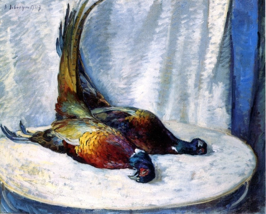 Henri Lebasque Two Pheasants - 20" x 25" Premium Canvas Print