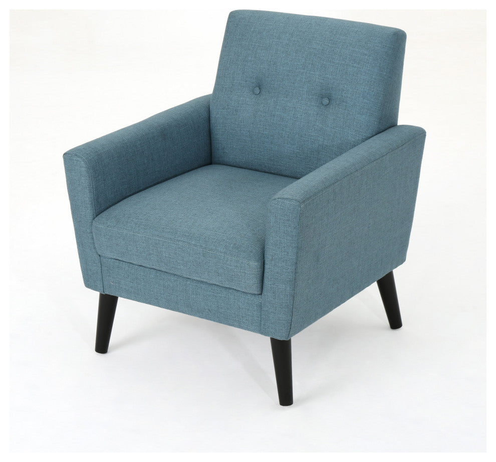 GDF Studio Sierra Mid Century Fabric Club Chair, Blue