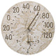 Weathered Limestone Fossil Sumac Thermometer Clock