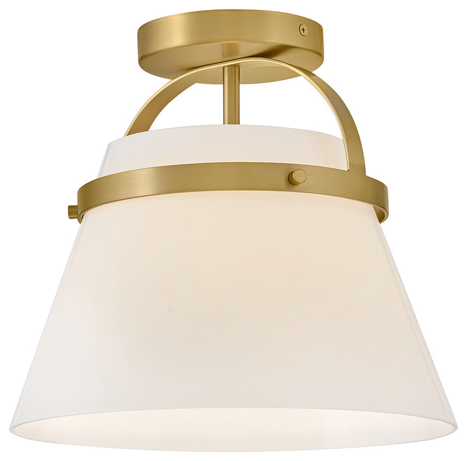 Lark Tori Medium Semi-Flush Mount, Lacquered Brass