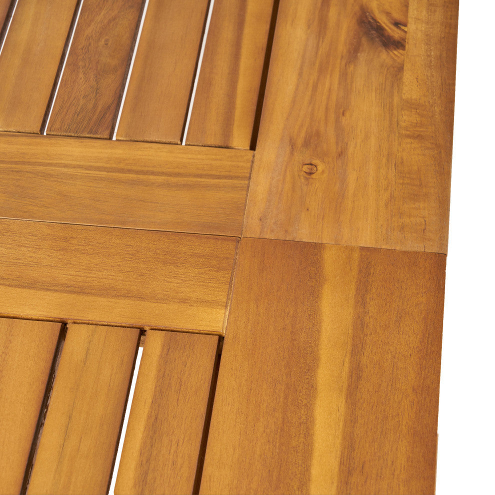 Candance Outdoor Acacia Wood Expandable Dining Table, Teak