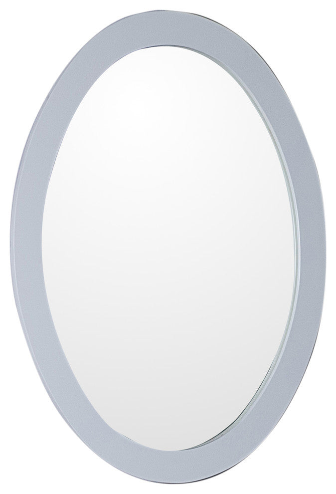 Arlo Oval Framed Mirror, White
