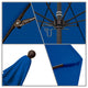 11' Fiberglass Umbrella Bronze, Pacifica, Pacific Blue, 11'