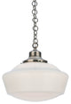 16W Revival Schoolhouse W/Traditional Globe Pendant