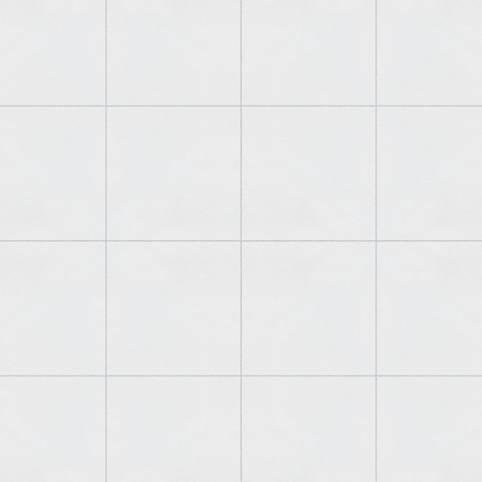 Twenties Ceramic Floor and Wall Tile, Plain White