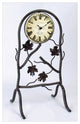 Resin Analog Metal Quartz Tabletop Clock, Black