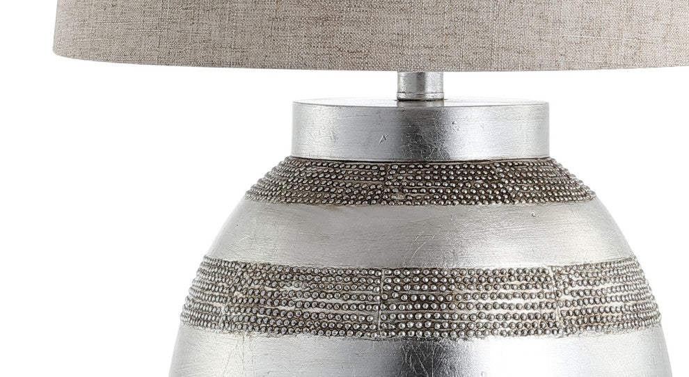 Ziggy 24" Resin LED Table Lamp, Antique Silver