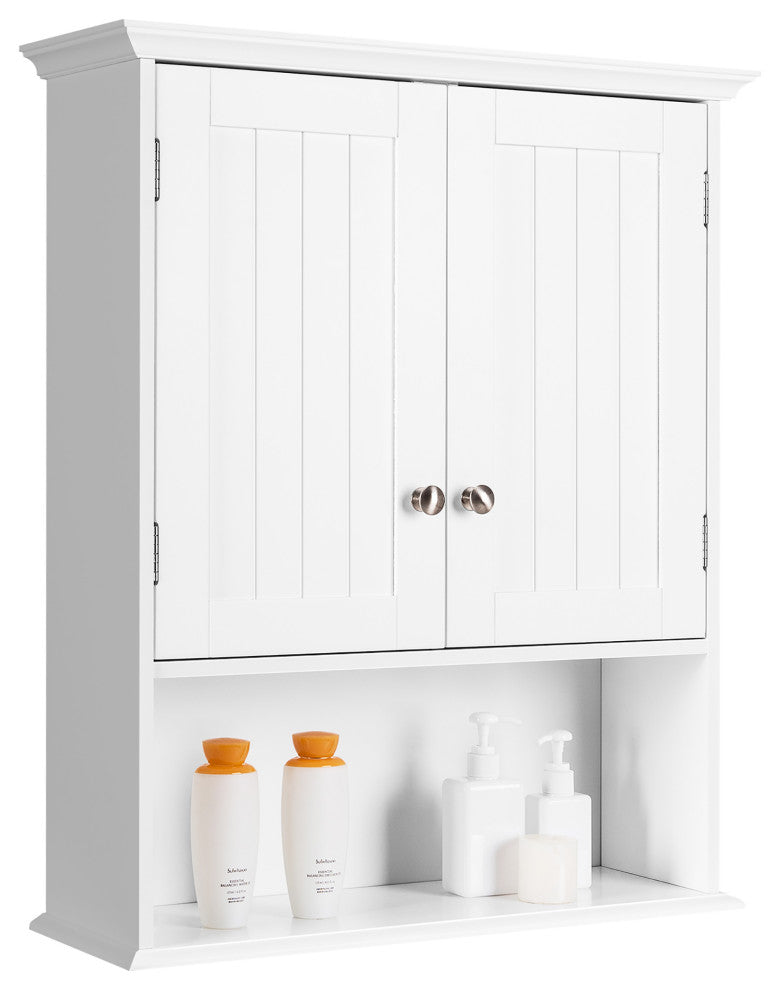 Costway Wall Mount Bathroom Cabinet Storage Organizer Medicine Cabinet White