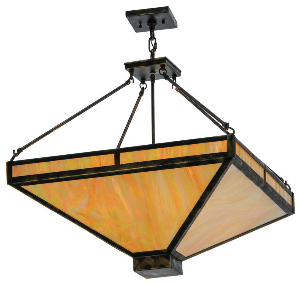 25.5Sq Whitewing Inverted Pendant