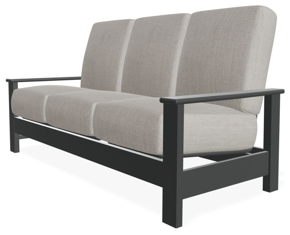 Leeward Deep Seat 3-Seat Outdoor Sofa, Cast Silver/Graphite