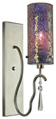 Woodbridge Lighting Haley 1 Light Wall Sconce in Satin Nickel/Mosaic Iridescent