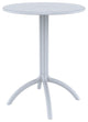 Compamia Octopus Round Bistro Table, Silver-Gray
